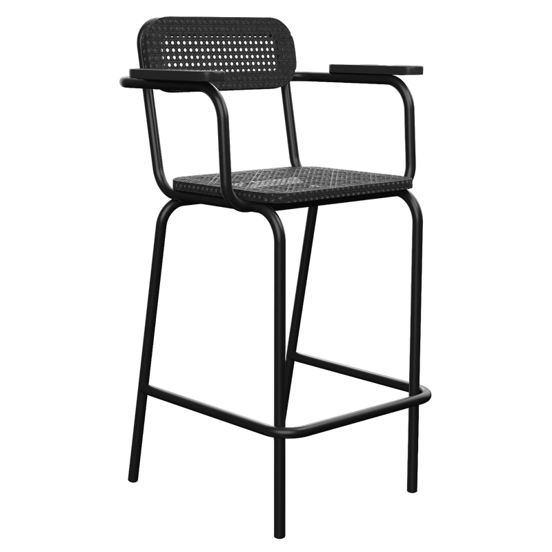 Стул полубарный ротанг S001S